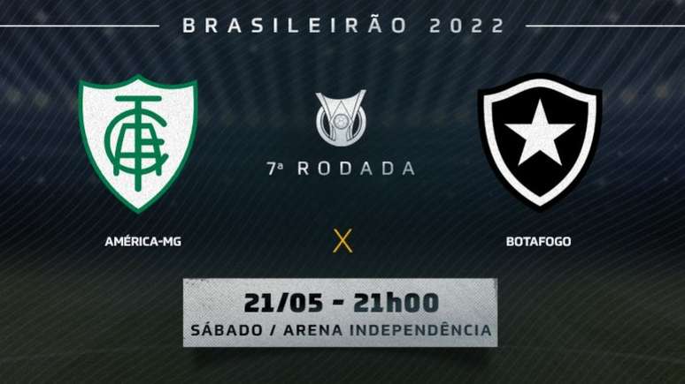 América (MG) e Botafogo medem força neste sábado, às 21h, na Arena Independência (Montagem: Lance!)