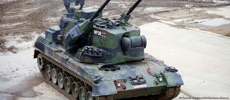Além dos tanques Gepard, 60 mil munições devem ser repassadas pela Alemanha para a Ucrânia