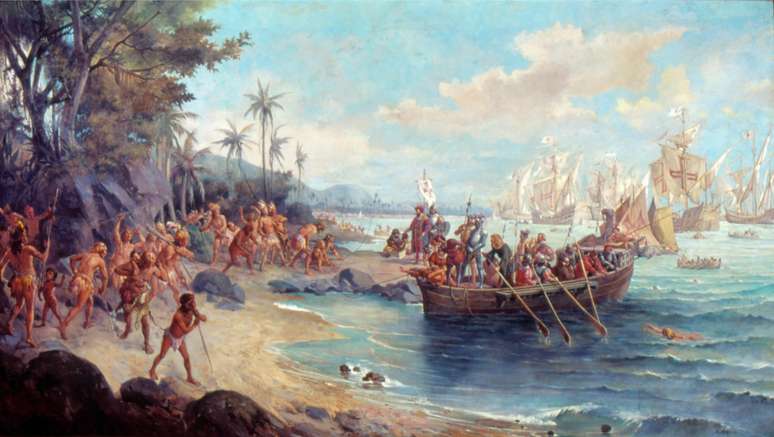 Desembarque de Pedro Alvares Cabral em Porto Seguro em 1500, Oscar Pereira da Silva