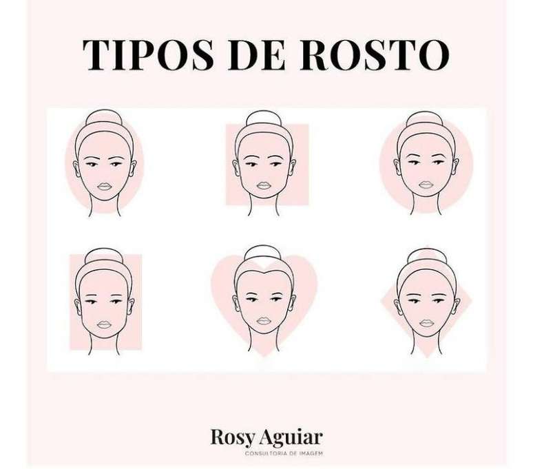 Os tipos de rosto podem ser divididos em 6 categorias (Reprodu&ccedil;&atilde;o / Instagram @rosyfaguiar)