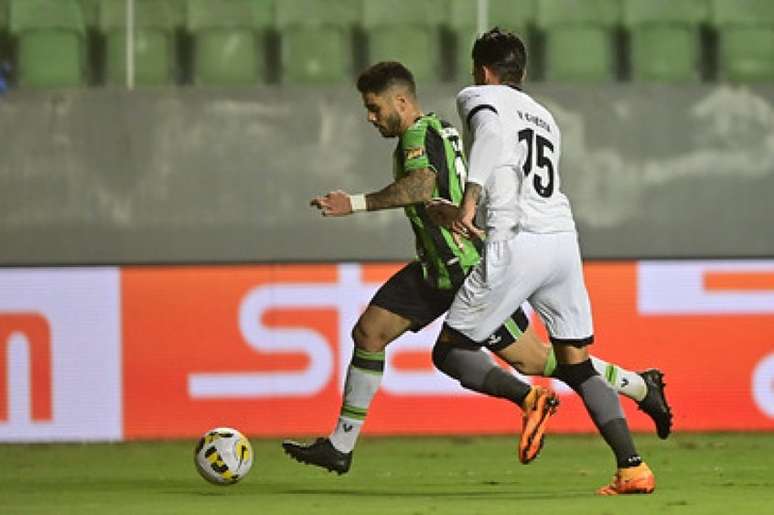 No Independência, América-MG e Botafogo ficaram no empate por 1 a 1, nesse sábado - (Foto: Mourão Panda/América-MG)