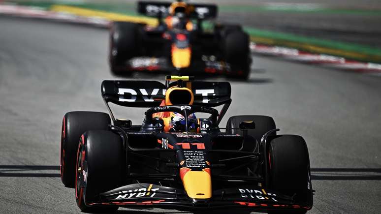 Perez e Verstappen no GP da Espanha