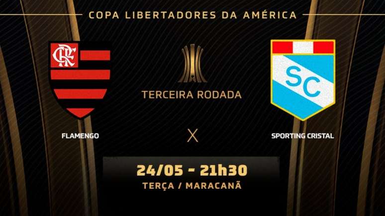Libertadores: Flamengo recebe o Sporting Cristal às 21h30 desta terça, no Maracanã (Foto: Montagem LANCE!)