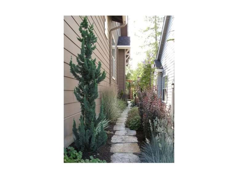 Con&iacute;feras magras e v&aacute;rias plantas texturais s&atilde;o ideais para este espa&ccedil;o apertado. N&atilde;o &eacute; um jardim real, mas &eacute; o suficiente para um toque verde na sua casa.