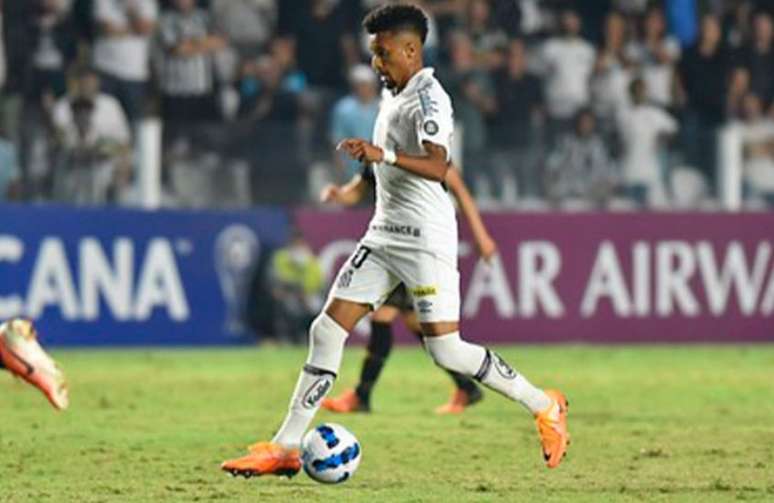 Bruno Oliveira teve boa atuação no empate do Santos contra o Banfield (Reprodução: Ivan Storti/SantosFC)