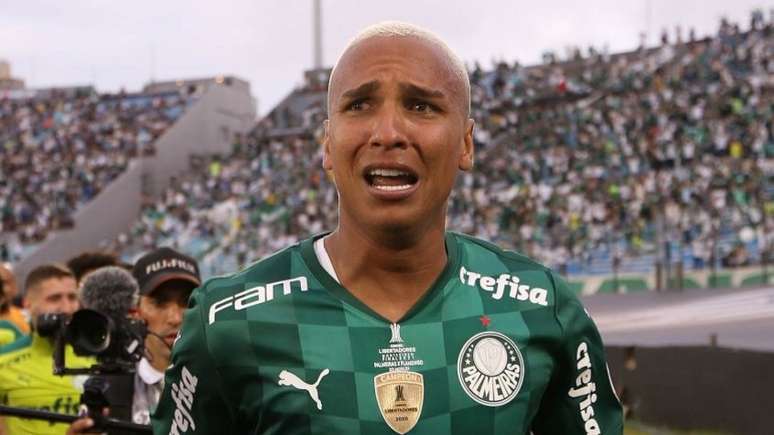 Deyverson na conquista da Libertadores-2021, quando foi herói do Palmeiras (Foto: Cesar Greco/Palmeiras)