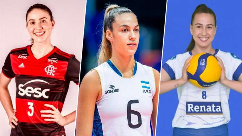 Juma, Elina Rodríguez e Amanda Sehn são novidades no Fluminense (Foto: Divulgação/CBV/Valinhos)