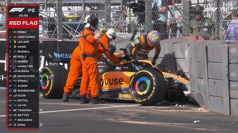 Daniel Ricciardo espancou o muro em Mônaco 