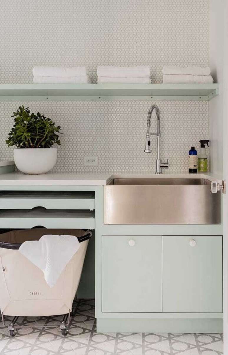 21. Use a paleta de verde pastel para deixar o seu ambiente com uma decora&ccedil;&atilde;o bem delicada &ndash; Foto: We Love It