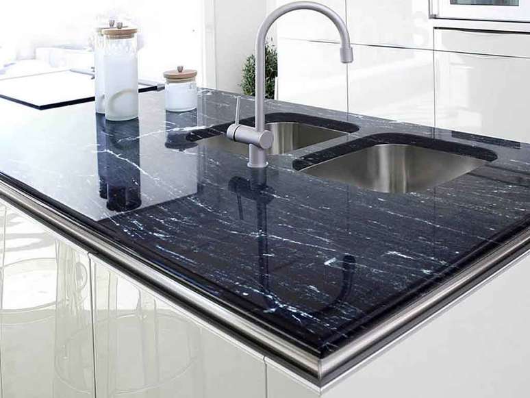 28. Pedra de granito preto via lactea &ndash; Foto Art Pedras