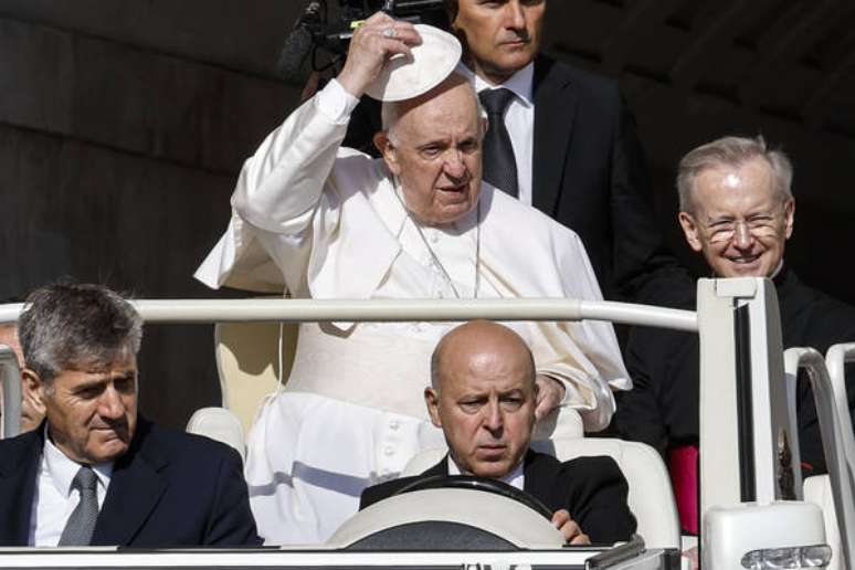 Papa Francisco durante audiência geral no Vaticano