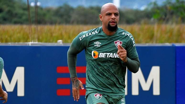 Felipe Melo durante treinamento do Fluminense no CT Carlos Castilho (Foto: Mailson Santana/Fluminense FC)