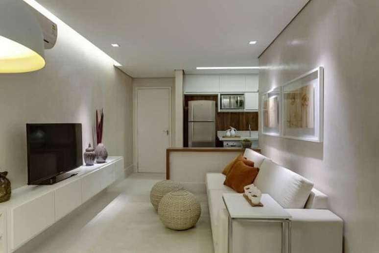 65. Cozinha clean em apartamento &ndash; Foto Renata Basques