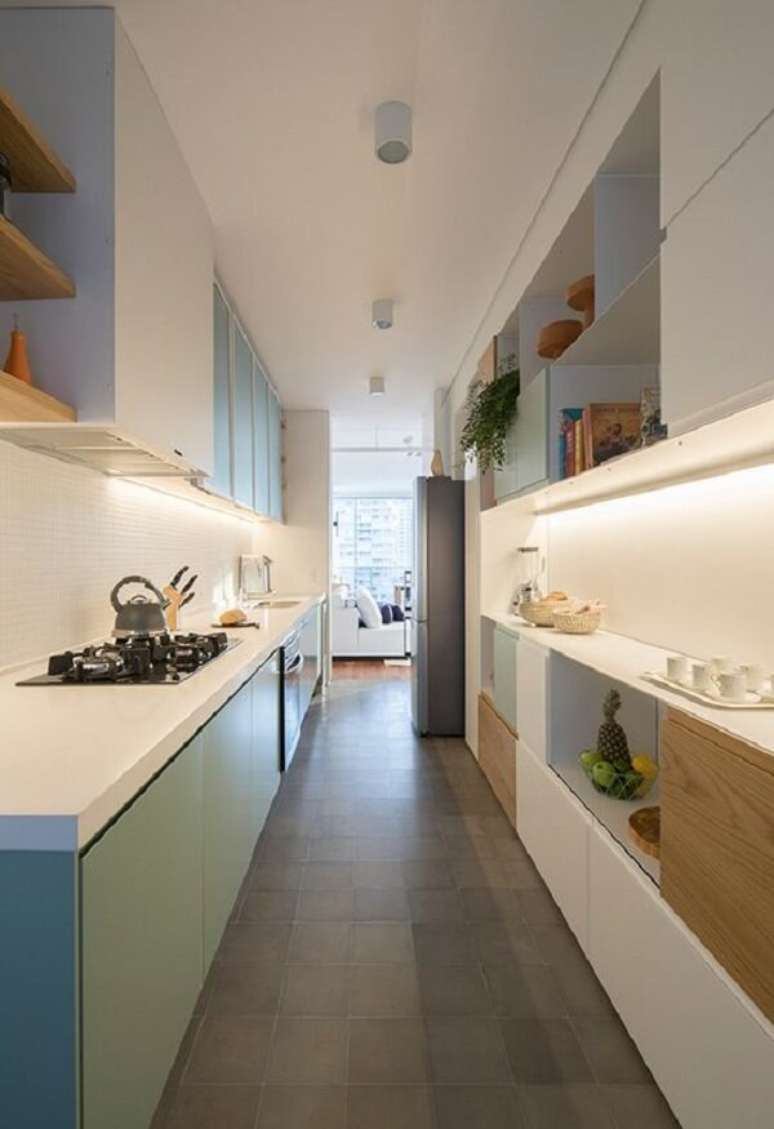 4. Cozinha clean em tons pastéis e branco – Foto Ina Arquitetura