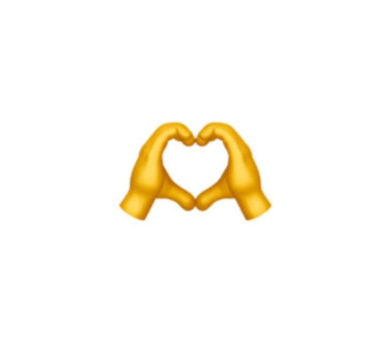 Emoji de coração com as mãos 