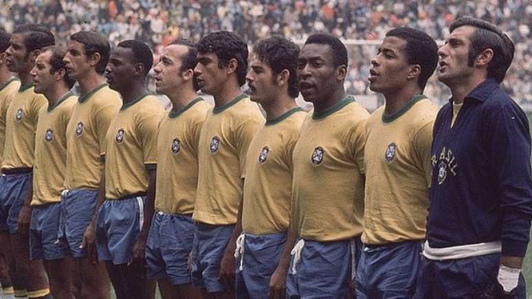 Sele&ccedil;&atilde;o brasileira que venceu a Copa de 1970, no M&eacute;xico, teve Pel&eacute; como destaque.