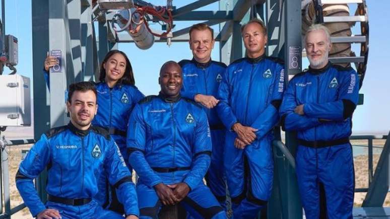 Tripulantes do quinto voo da Blue Origin