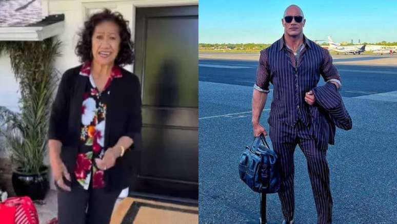 Dwayne Johnson comprou uma nova casa para a fam&iacute;lia e gravou a rea&ccedil;&atilde;o de sua m&atilde;e, Ata Johnson.