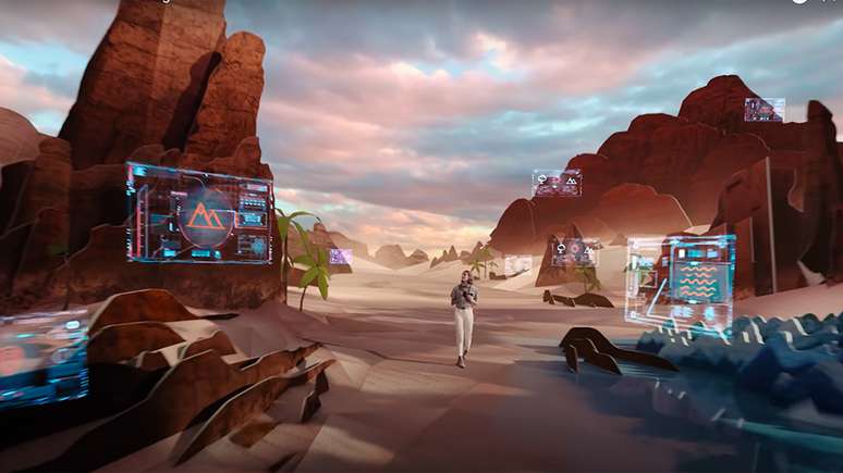 Um an&uacute;ncio da Neom promete que a cidade ser&aacute; como um parque de divers&otilde;es.