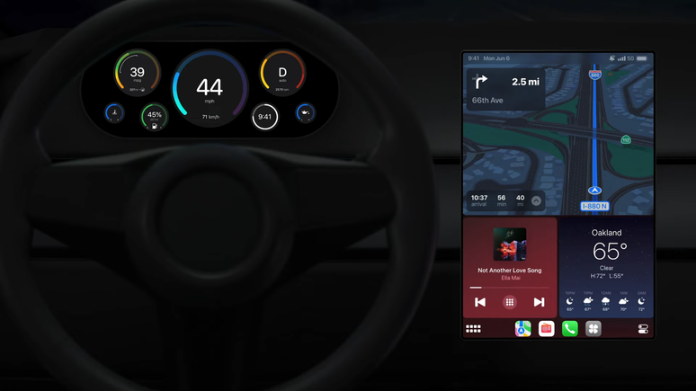 Novo Apple CarPlay chegar&aacute; ao mercado no final de 2023