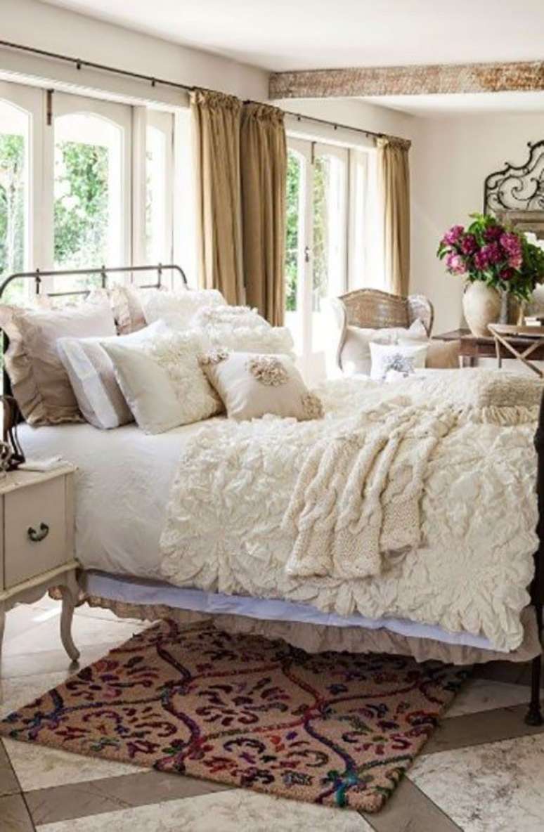 Quarto no estilo Shabby Chic