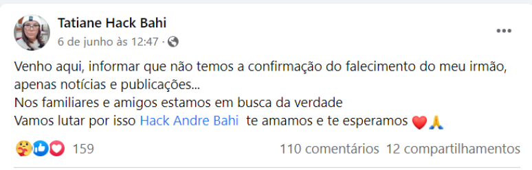 Mensagem de confirma&ccedil;&atilde;o da morte do soldado brasileiro