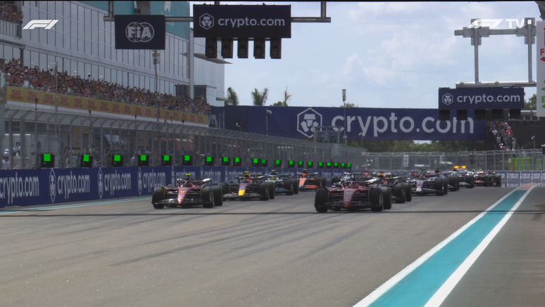 Largada do GP de Miami (Reprodução)