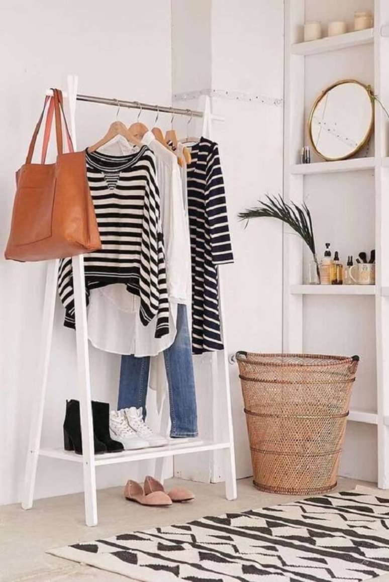 66. Arara de roupas branca &ndash; Foto Decor Facil