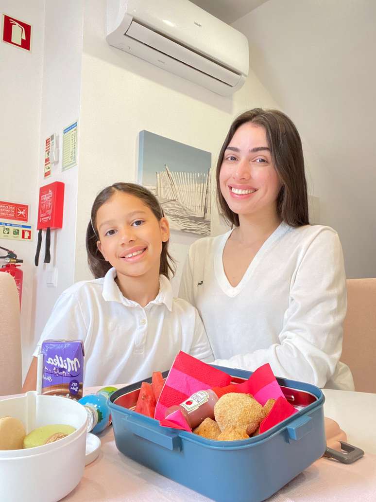 Paloma Boff, criadora das lancheirinhas, e sua filha Valentina