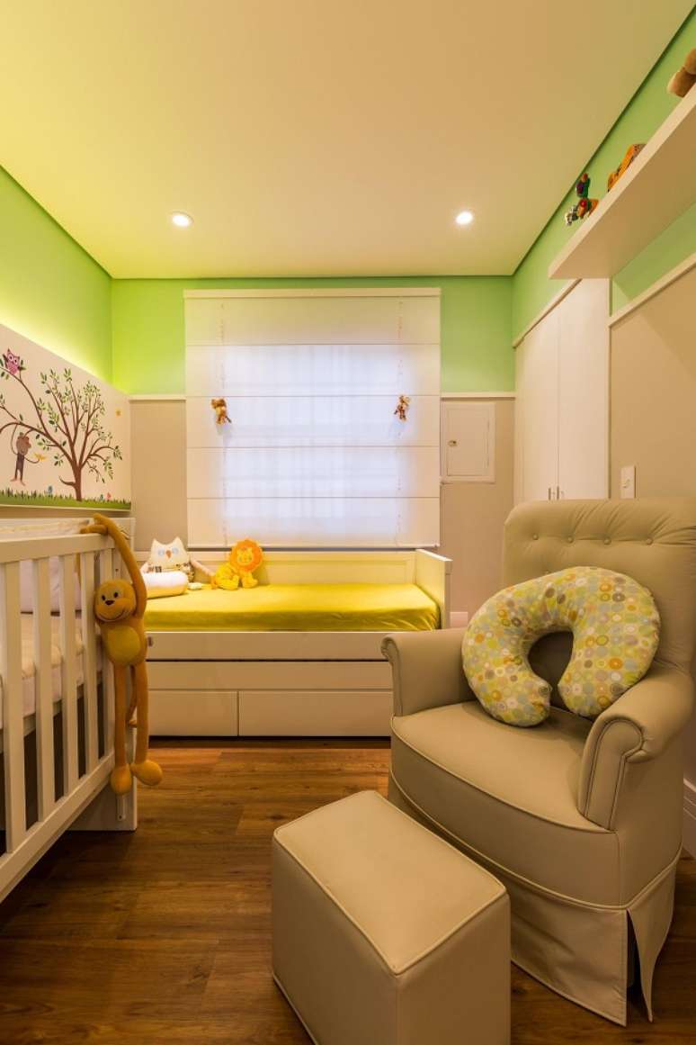 49. Saiba que cor combina com verde para quarto de bebê – Foto By ArqDesign
