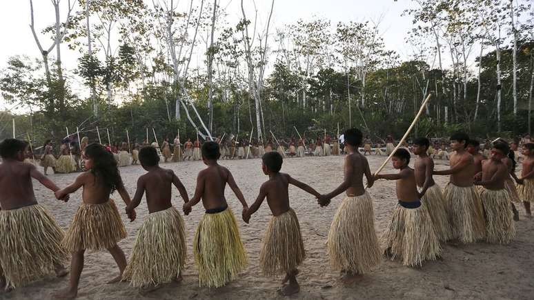 Cerimônia do povo indígena Yawanawá, um dos grupos que Dom Phillips pretendia visitar para a produção de seu livro.