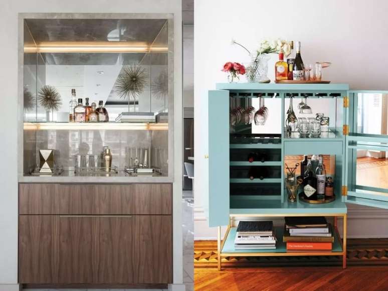 Acrescente detalhes metalizados para uma vibe mais chique. / Este lindo arm&aacute;rio turquesa possui espelhos dentro e compartimentos para tudo o que voc&ecirc; precisa.