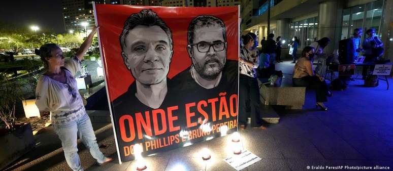 Ato cobrando empenho das autoridades brasileiras nas buscas por Phillips e Pereira. Dupla desapareceu em 5 de junho