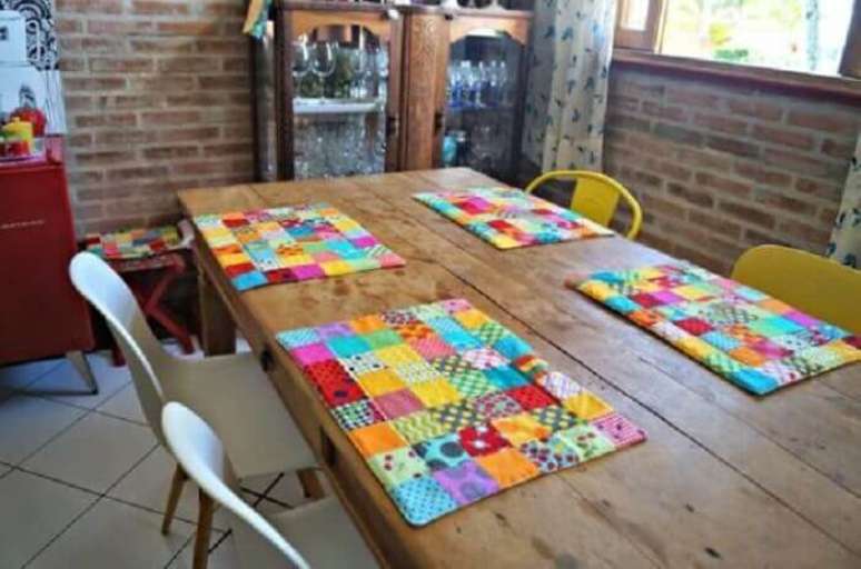 40. Jogo americano de patchwork para cozinha. Fonte: Trucs et Bricolages