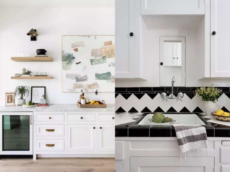 Nenhum bar em casa est&aacute; completo sem um pouco de frutas c&iacute;tricas. Lim&otilde;es e laranjas s&atilde;o guarni&ccedil;&otilde;es obrigat&oacute;rias em coquet&eacute;is cl&aacute;ssicos. / Como a fruta &eacute; vibrante, ela pode acrescentar um toque de cor viva a um espa&ccedil;o que precisa desesperadamente - como uma cozinha cheia de azulejos preto e branco.