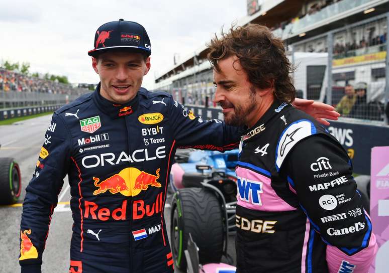 Max Verstappen e Fernando Alonso: primeira fila do GP em Montreal 