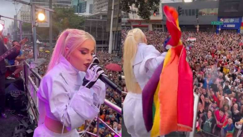 A cantora Luísa Sonza foi uma das atrações da Parada LGBT+ de 2022.