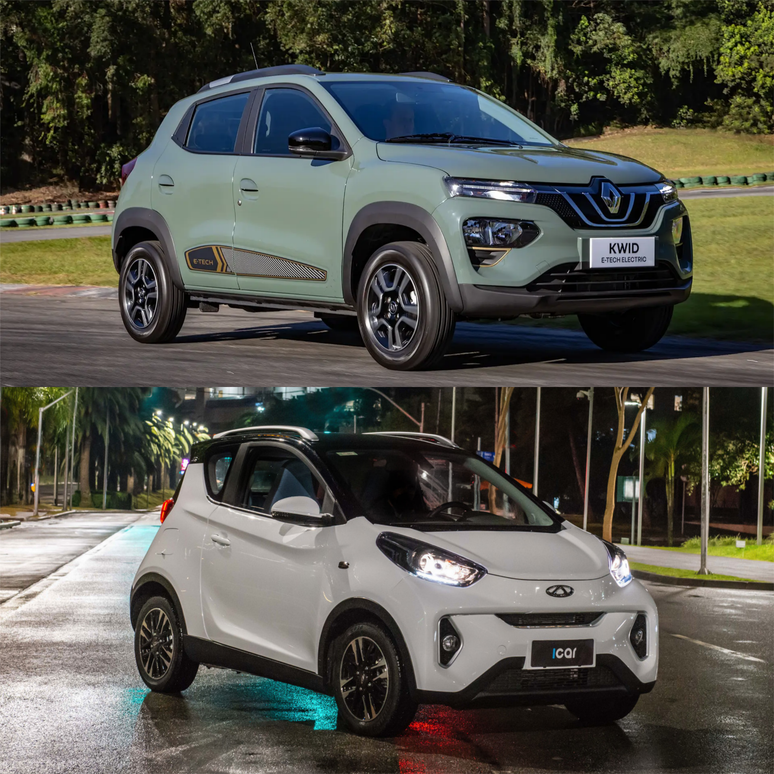 Renault Kwid E-Tech e Caoa Chery iCar