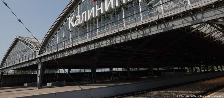 Desde sábado certas mercadorias foram impedidas de trafegar pelo terrítório lituano até a estação de Kaliningrado (foto)