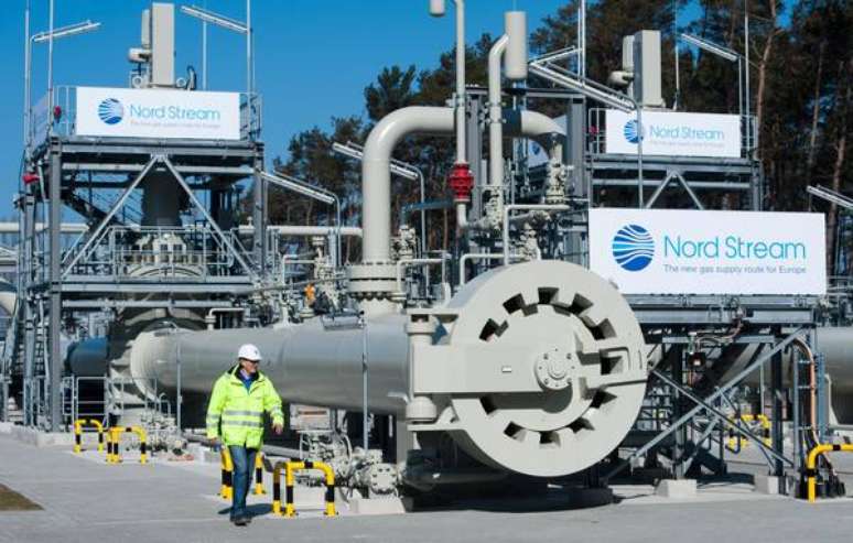 Instalação do gasoduto Nord Stream em Lubmin, na Alemanha