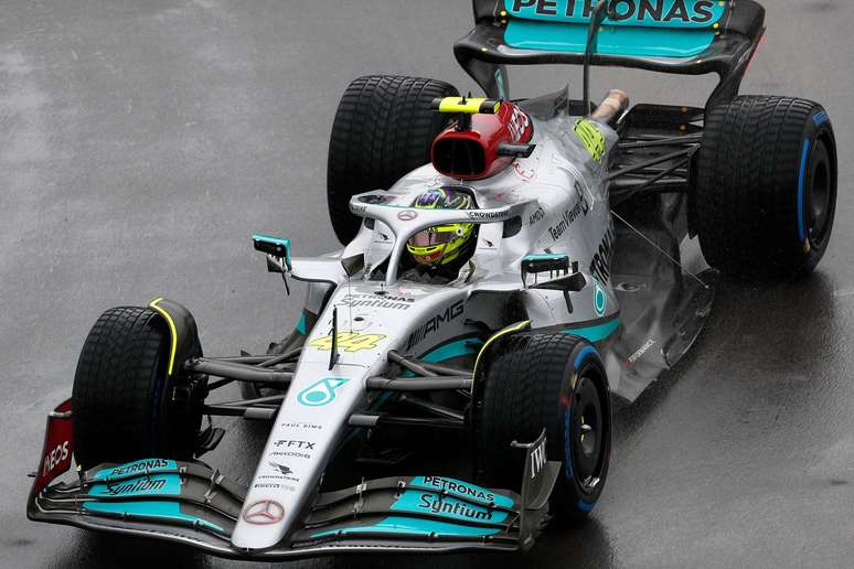 Lewis Hamilton com a Mercedes 