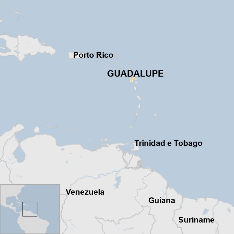 Guadalupe é um arquipélago que fica no sul do Caribe, entre Porto Rico e Trinidad e Tobago