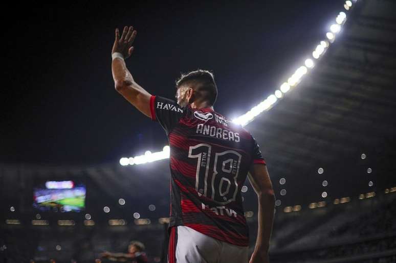 Andreas Pereira durante a partida do Flamengo com o Atlético-MG, no Mineirão (Foto: Marcelo Cortes/Flamengo)