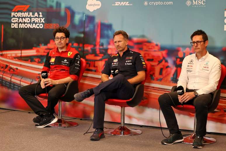 Binotto (Ferrari), Horner (Red Bull) e Shovlin (Mercedes) em Monaco. Diplomacia é parte importante na F1.
