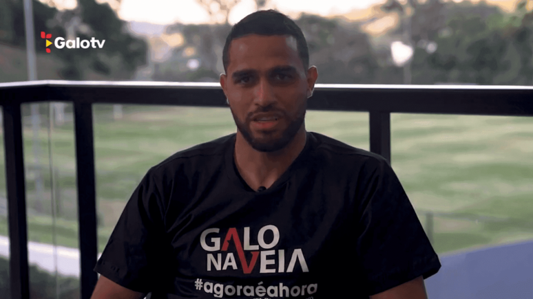 Alan Kardec foi anunciado como reforço do Atlético-MG em entrevista à TV do clube (Divulgação/GaloTV)
