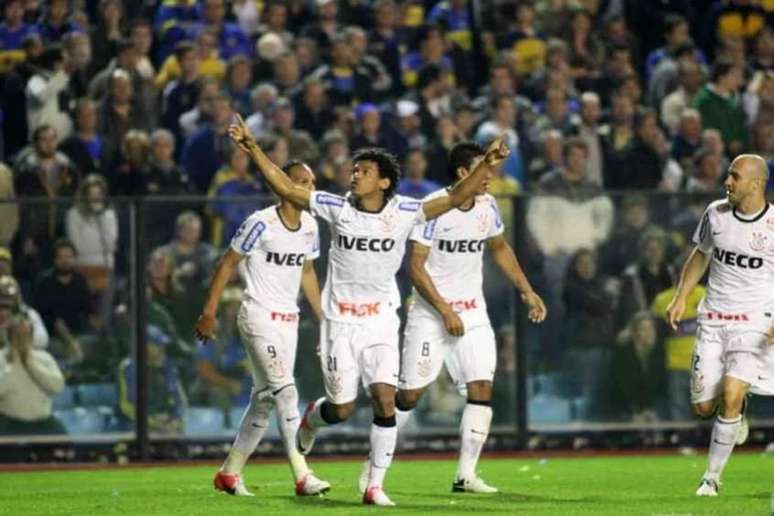 Romarinho fez o gol do Timão na Bombonera (Foto: Agência Corinthians)