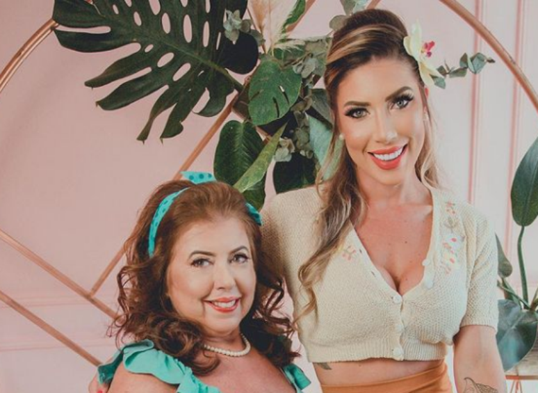 Tatiane Minerato e a mãe Sylvia