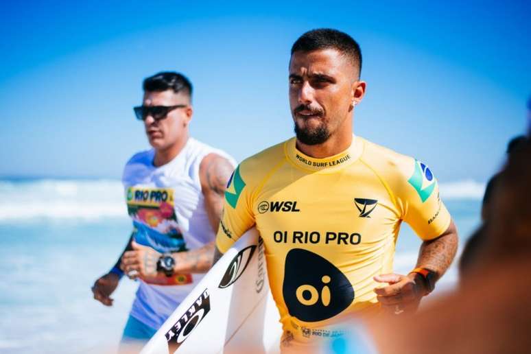 Filipe Toledo, líder do ranking mundial, está nas oitavas de final do Rio Pro (Foto: Thiago Diz / World Surf League)