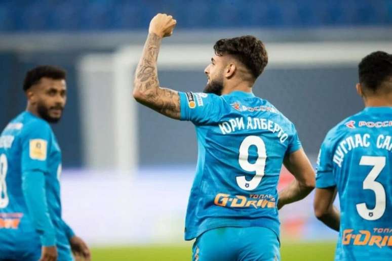 Yuri Alberto fez 14 jogos e seis gols em seis meses defendendo o Zenit (Foto: Divulgação/Zenit)