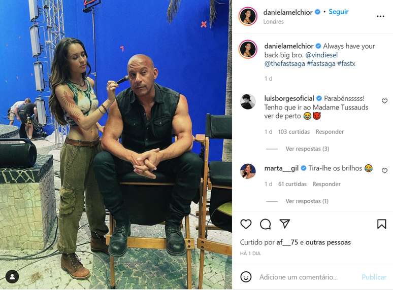 Daniela Melchior ao lado de Vin Diesel: veja o trailer de